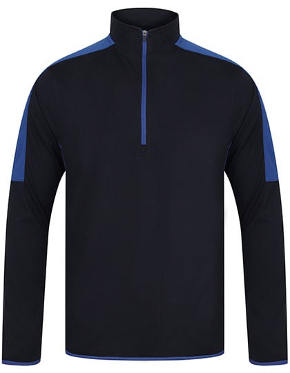 Adults 1/4 Zip Midlayer With Contrast Panelling
