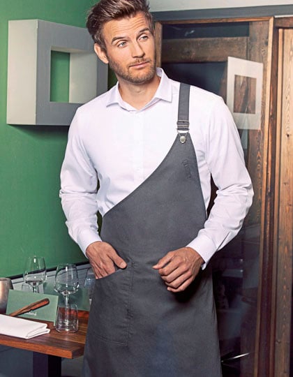 Asymmetrical Bib Apron Classic With Pocket