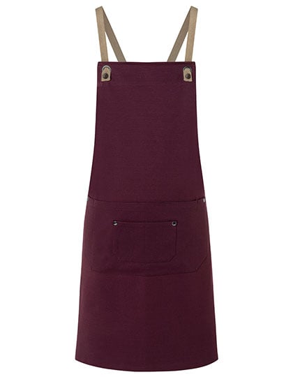 Bib Apron Urban-Nature With Cross Straps And Big Pocket