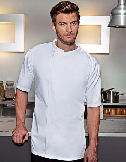 Short-Sleeve Throw-Over Chef Shirt Basic