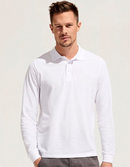 Unisex Long Sleeve Polycotton Polo Shirt