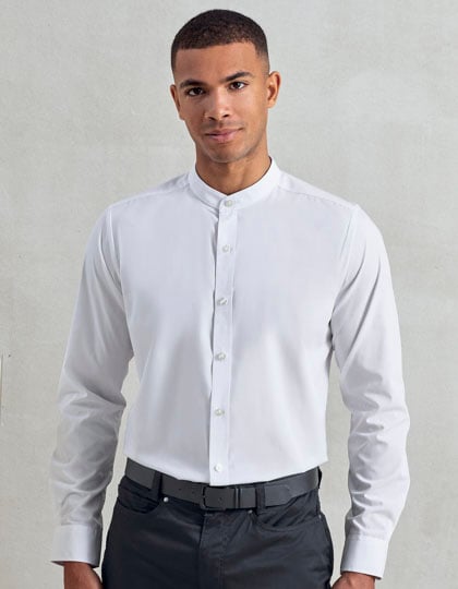 Men´s Banded Collar Grandad Long Sleeve Shirt