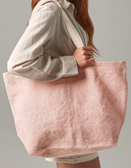 Soft Washed Jute Beach Bag