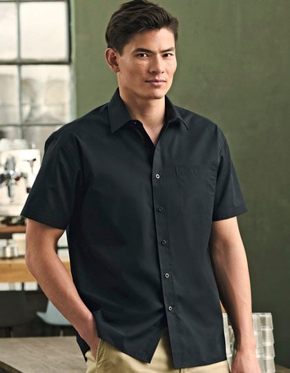 Men's Short Sleeve Classic Polycotton Poplin Shirt