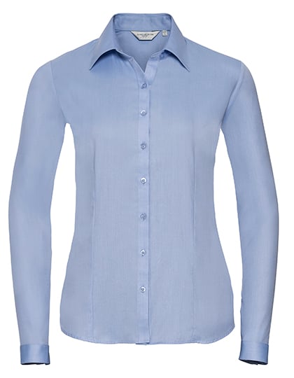 Ladies' Long Sleeve Tailored Herringbone Shirt